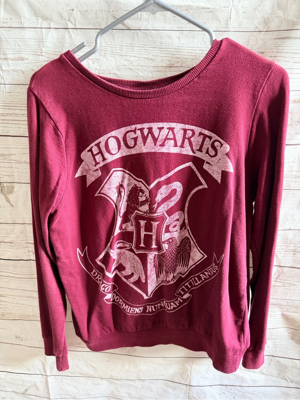 Warner Bros. Burgundy Hogwarts Crest Crewneck Sweater